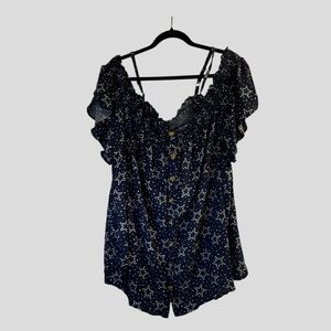 Torrid Women’s Off Shoulder Top Blue Size 4X/26